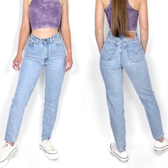 LEVI’S vintage 90's Levi's 512 Slim Tapered Leg Jeans high waisted size 25 - Picture 2 of 12